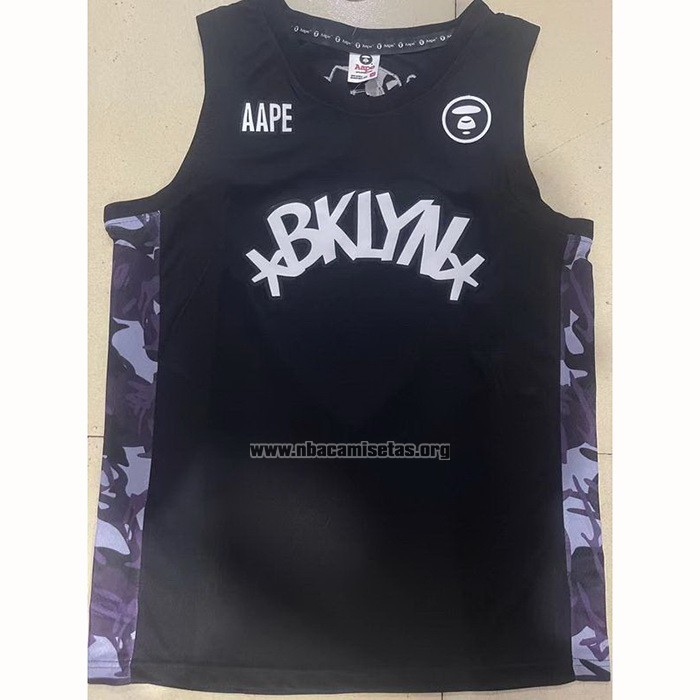 Camiseta Brooklyn Nets x AAPE Negro